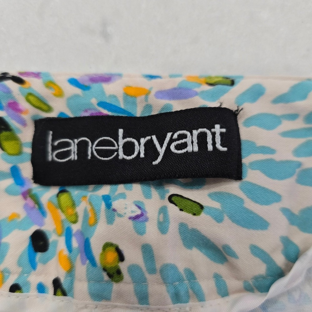 Lane Bryant Women Size 22 Abstract Floral Firework Print A-Line Skirt MultiColor - Picture 5 of 6